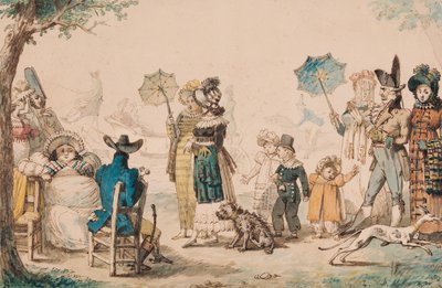 Promenade auf den Champs-Elysees, 1811 von French School